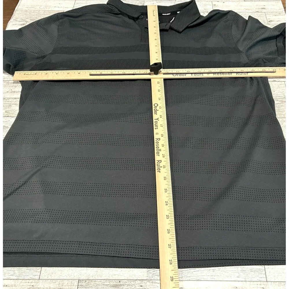 Nike Zonal Cooling Golf Polo Shirt Gray Short Sleeve Mesh Performance XL‎ XLARGE